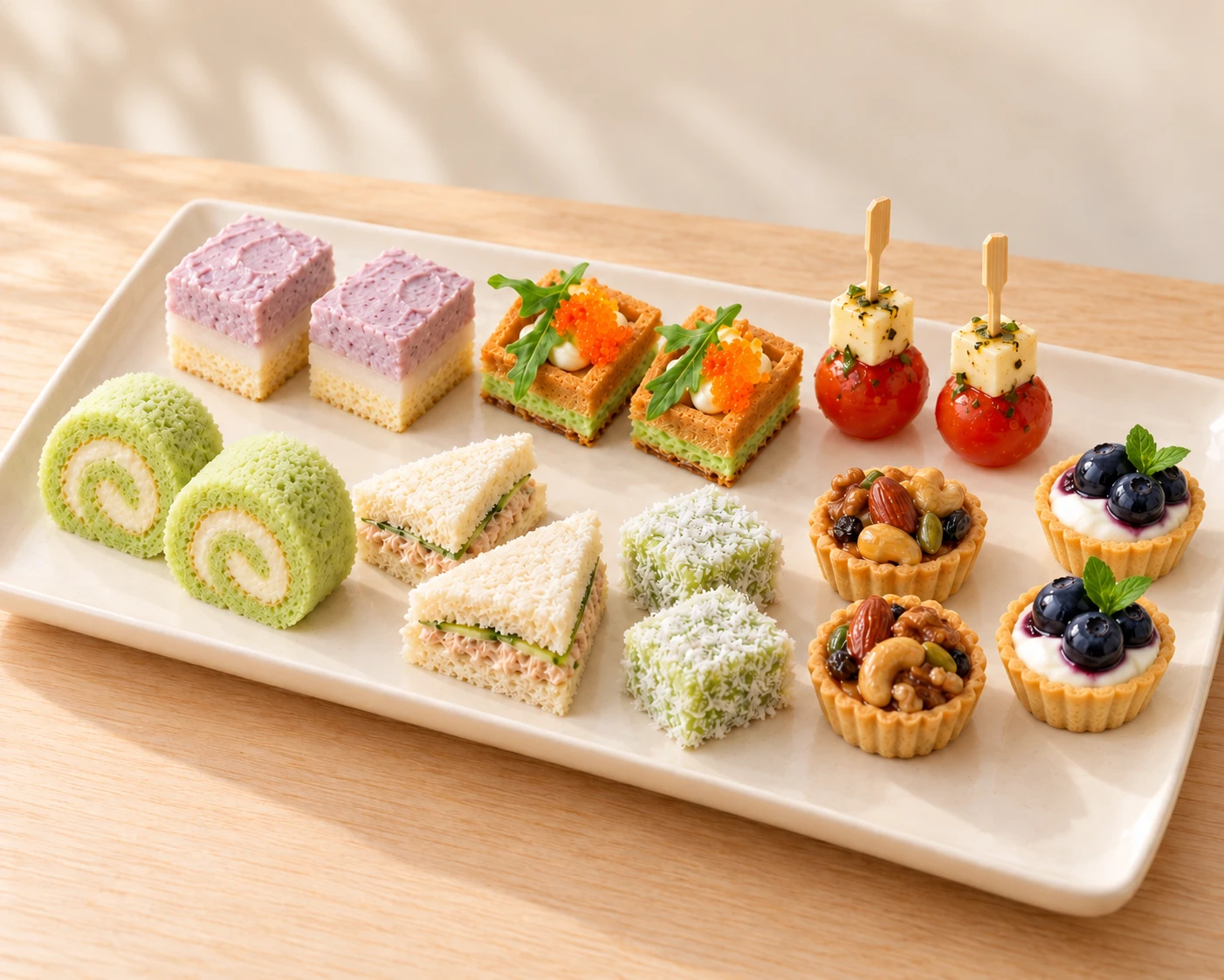 8-item savoury and sweet assortment