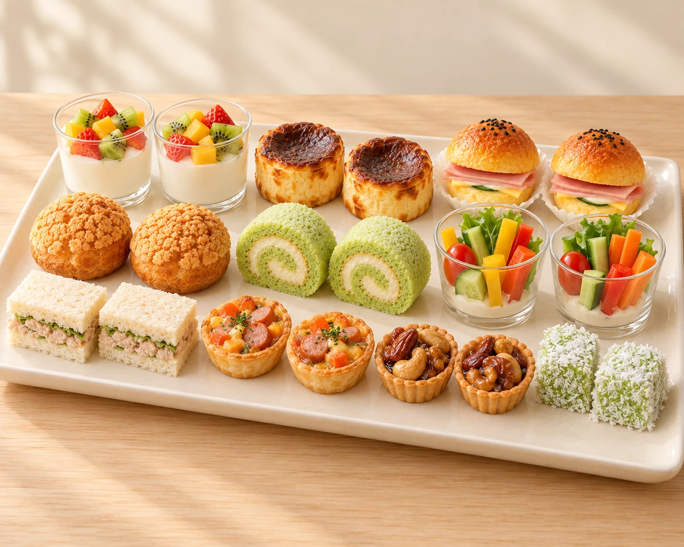 10-item savoury and sweet assortment