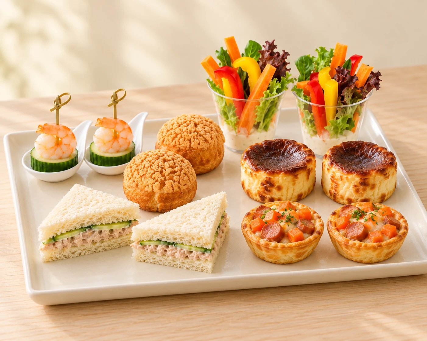 6-item savoury and sweet assortment