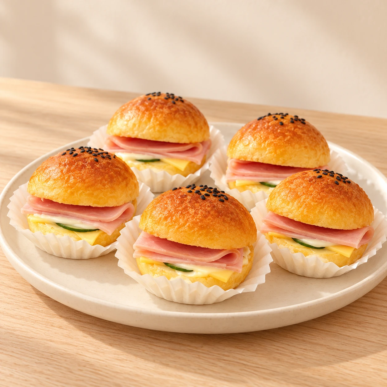 Ham & Cheese Mini Burgers