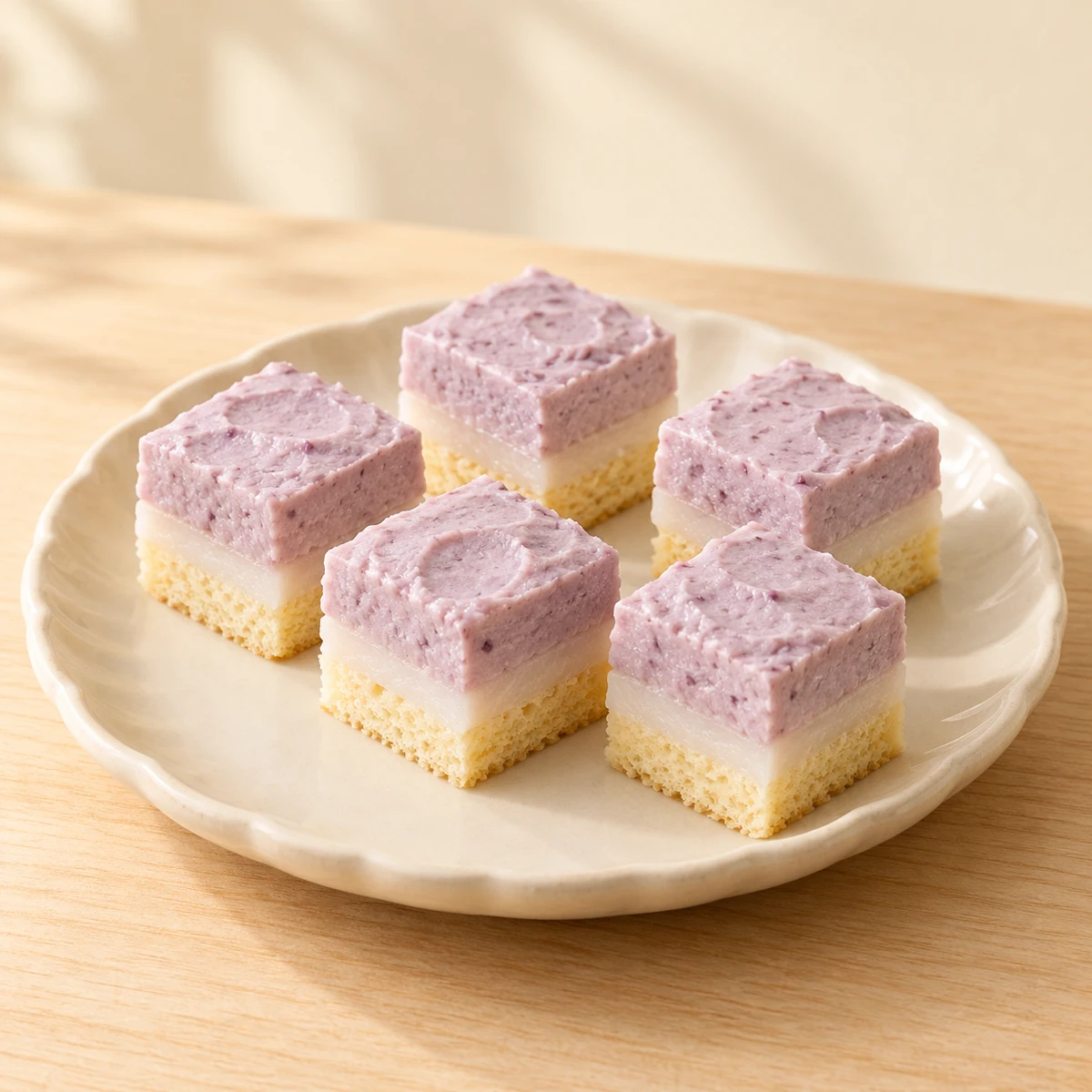 Mini Taro Mochi Cakes